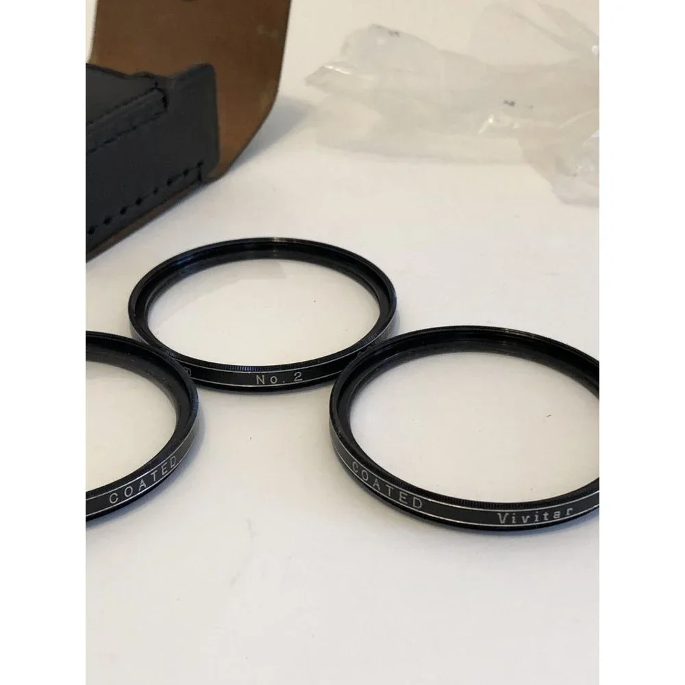 Vivitar Lens Filter Kit Set & Case ~ Coated Close-Up No1 No 2 No 3 ~ 52mm